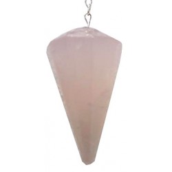 Pendule facettes quartz rose