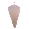 Pendule facettes quartz rose
