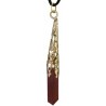 Pendentif bijou pierre jaspe rouge
