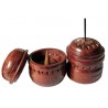 support boite ronde bois d'inde